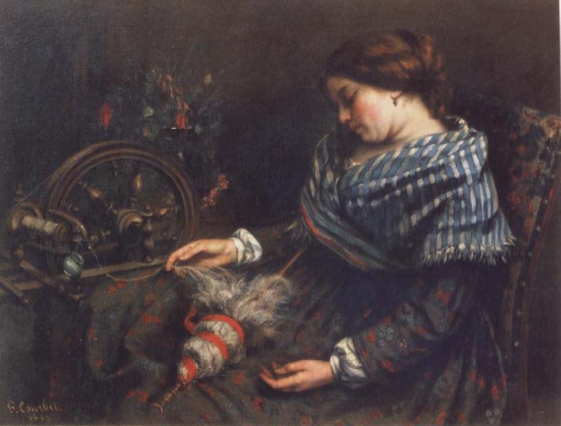 Gustave Courbet The Sleeping Spinner oil painting picture